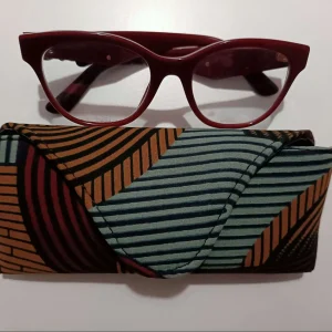 Étui à lunettes de voyage Wax imprimé Cotonou