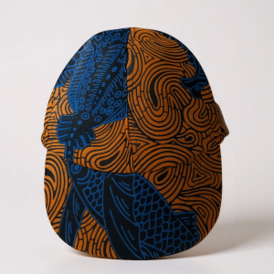 Casquette en Wax Jaune bleu
