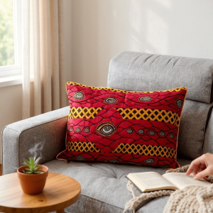 Housse de coussin Rouge Wax