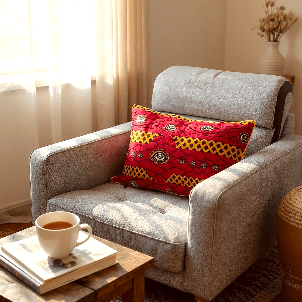 Housse de coussin Rouge Wax – Image 2