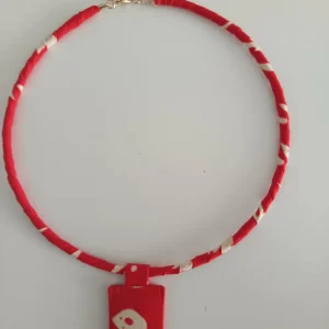 collier Wax rouge  pour femme
