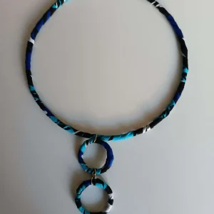 collier violet femme Wax