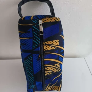 Trousse de voyage Wax FEUILLES bleues