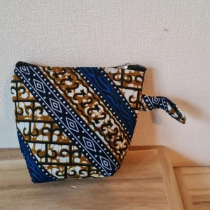 Porte-monnaie Wax Bleu rayures