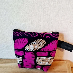 Porte-monnaie Wax rose beige