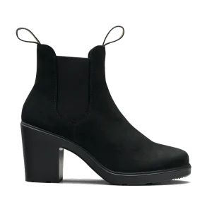 Women&rsquo;s High Heel Boots – Black Nubuck – 2460