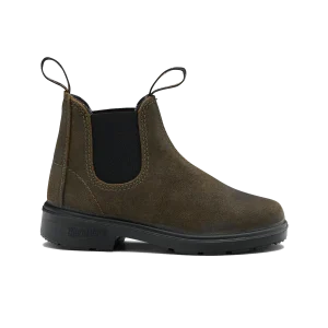 Chelsea Boots pour Enfants – Dark Olive Wax – 2496