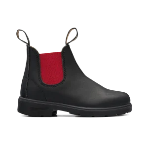 Chelsea Boots pour Enfant – Noir & Rouge – 581