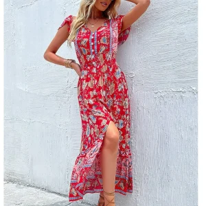 Robe Longue Fleurie Champêtre
