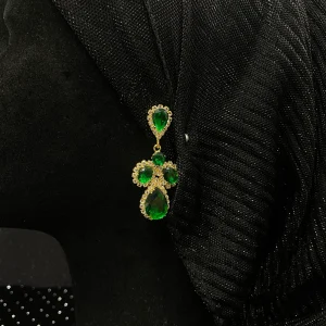 Boucles D'oreilles Trèfle strass