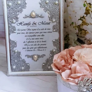 CADRE ÉPOUX PERSONNALISÉ PRÉNOMS - CADEAU DE MARIAGE NIKKAH