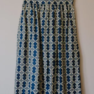 Jupe longue bleue Wax femme