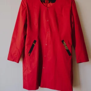 Veste rouge Taille 48 customisée en Wax