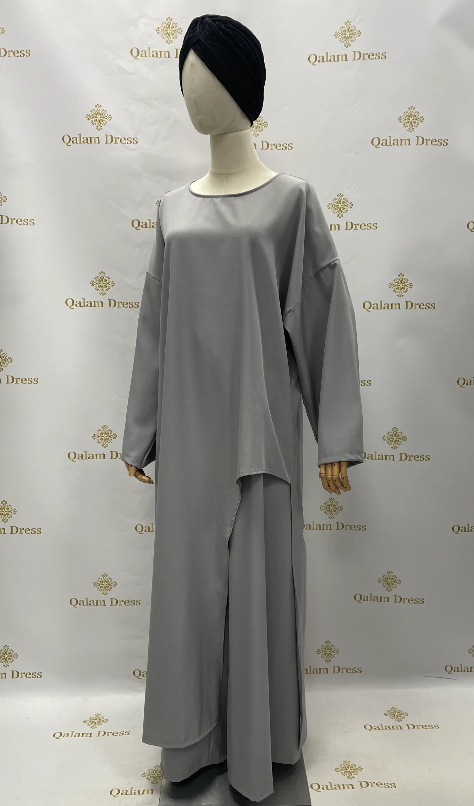 Ensemble Tunique longue asymétrique Casual - tendance Hijab – Image 7
