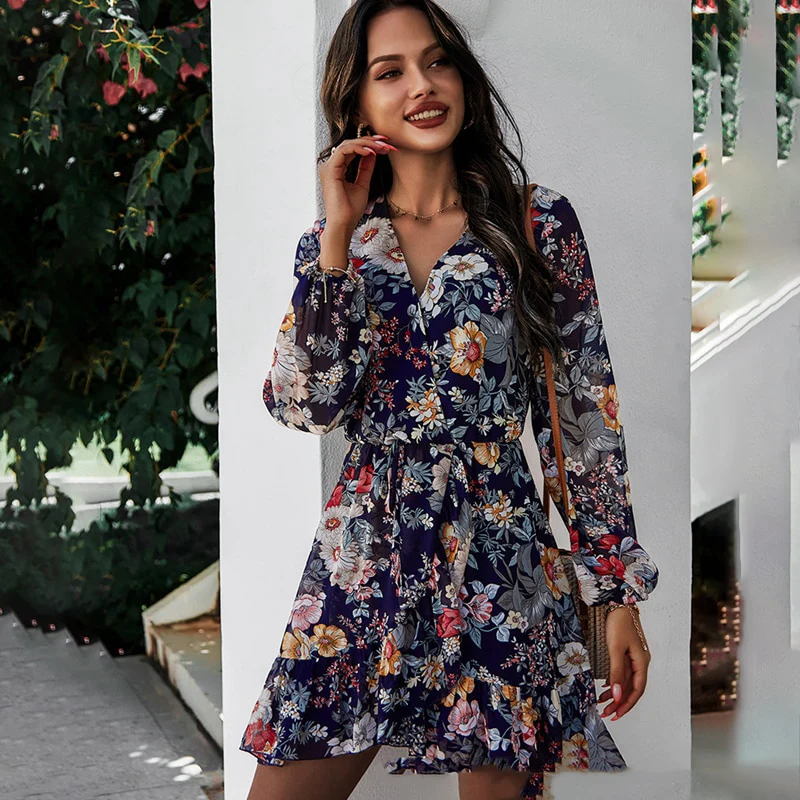 Robe Courte Fluide Fleurie