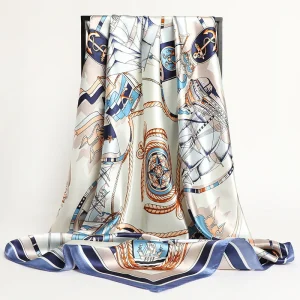 Carré 100% Soie Motif Naval Femme | La Parisienne