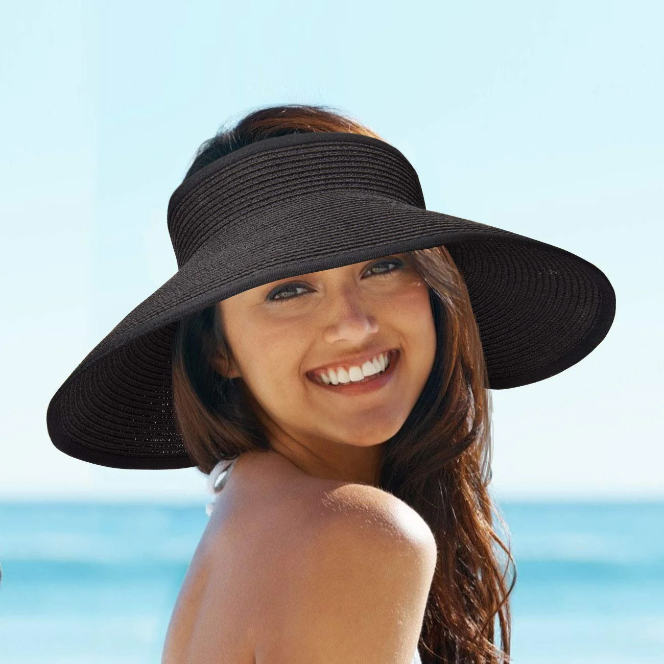 Chapeau de Paille Femme Style Visière | La Parisienne – Image 2