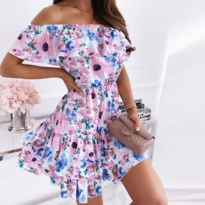 Robe de Fleur Courte Femme