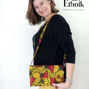 Sac pochette Wax pour femme