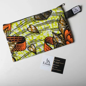 Trousse porte-chéquier jaune orange