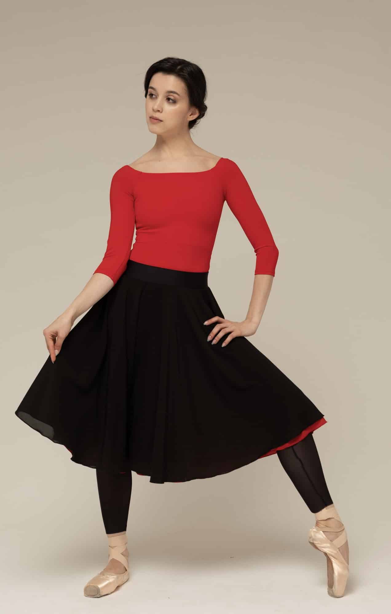Jupe Réversible Zidans Rouge & Noir – Image 3