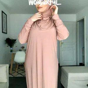 Robe de prière avec hijab intégré