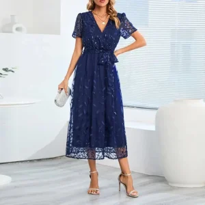 Robe de Cocktail pour Mariage Fleurie Chic