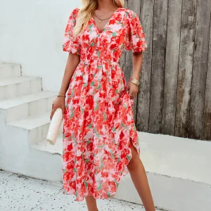 Robe Fleurie Chic pour Mariage