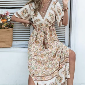 Robe Maxi à Fleurs Style Boho