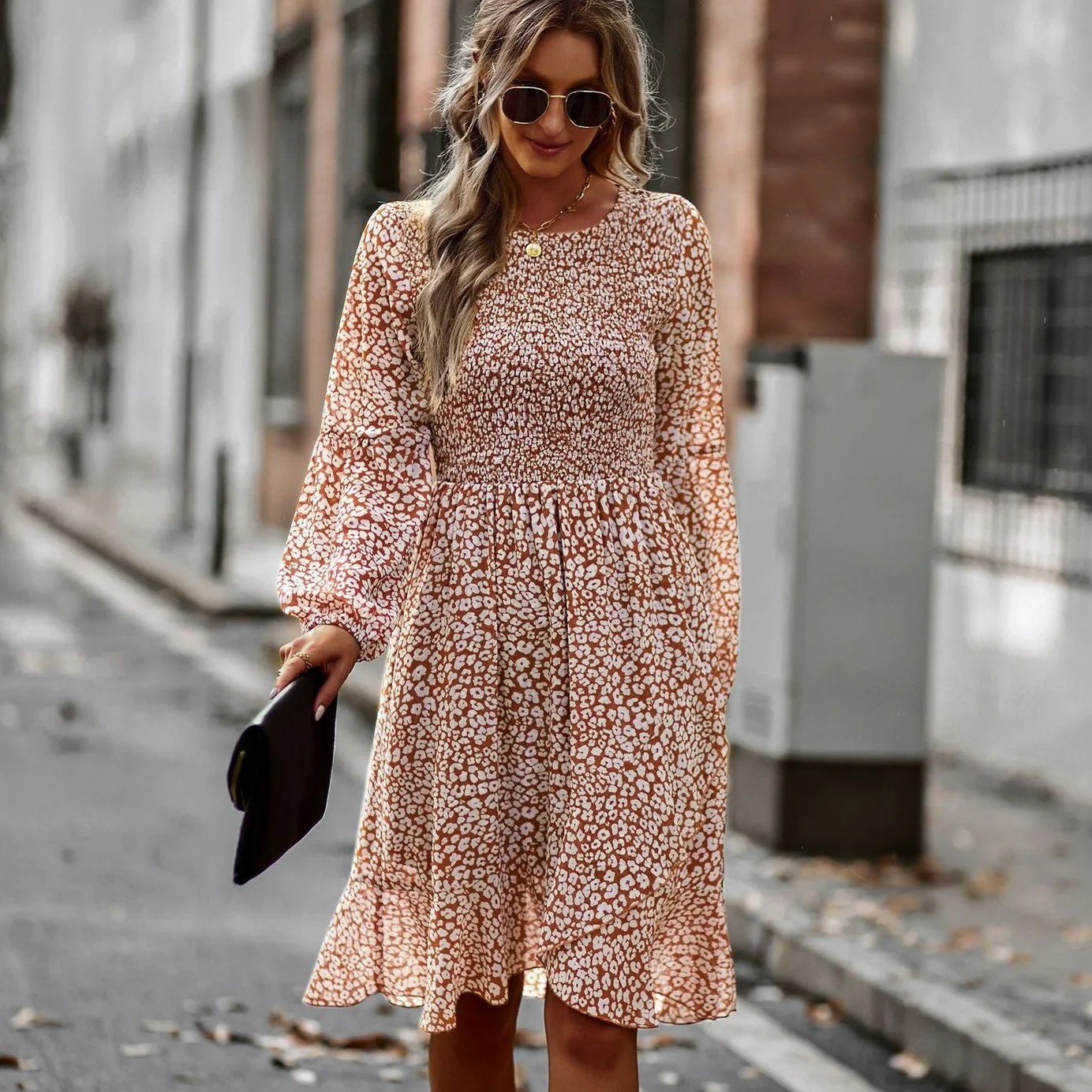 Robe Courte Evasée Fleurie – Image 9