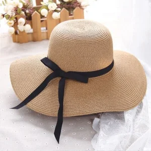 Chapeau de Paille Décoration Nœud  Femme | La Parisienne