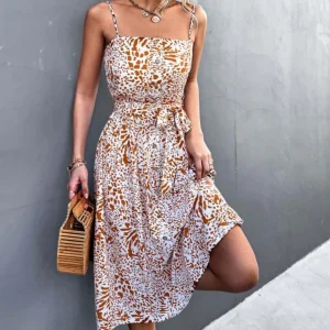Robe Midi à Fleurs