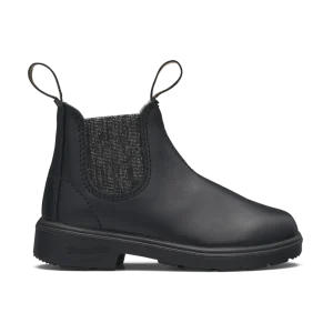 Chelsea Boots pour Enfant – Noir & Argenté – 2096