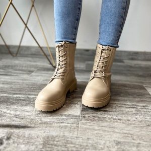 boots beige femme