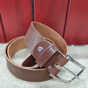 CEINTURE CUIR BRUN 006