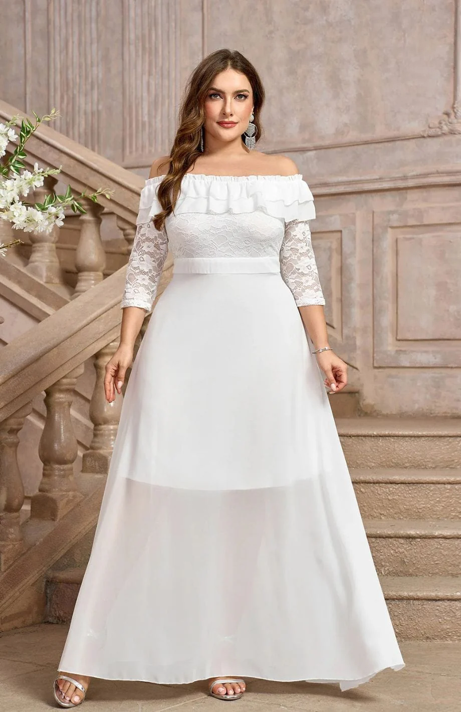 Champêtre Robe De Mariée Femme Ronde