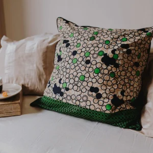 Coussin vert Wax J&S