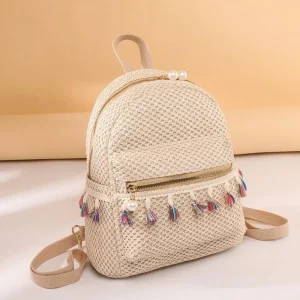 Mini Sac À Dos En Paille