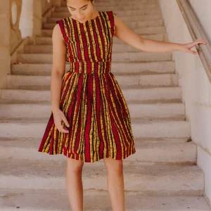 Robe de createur en imprimé Wax