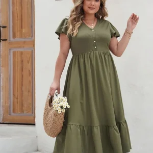 Robe Bohème Vert Sauge