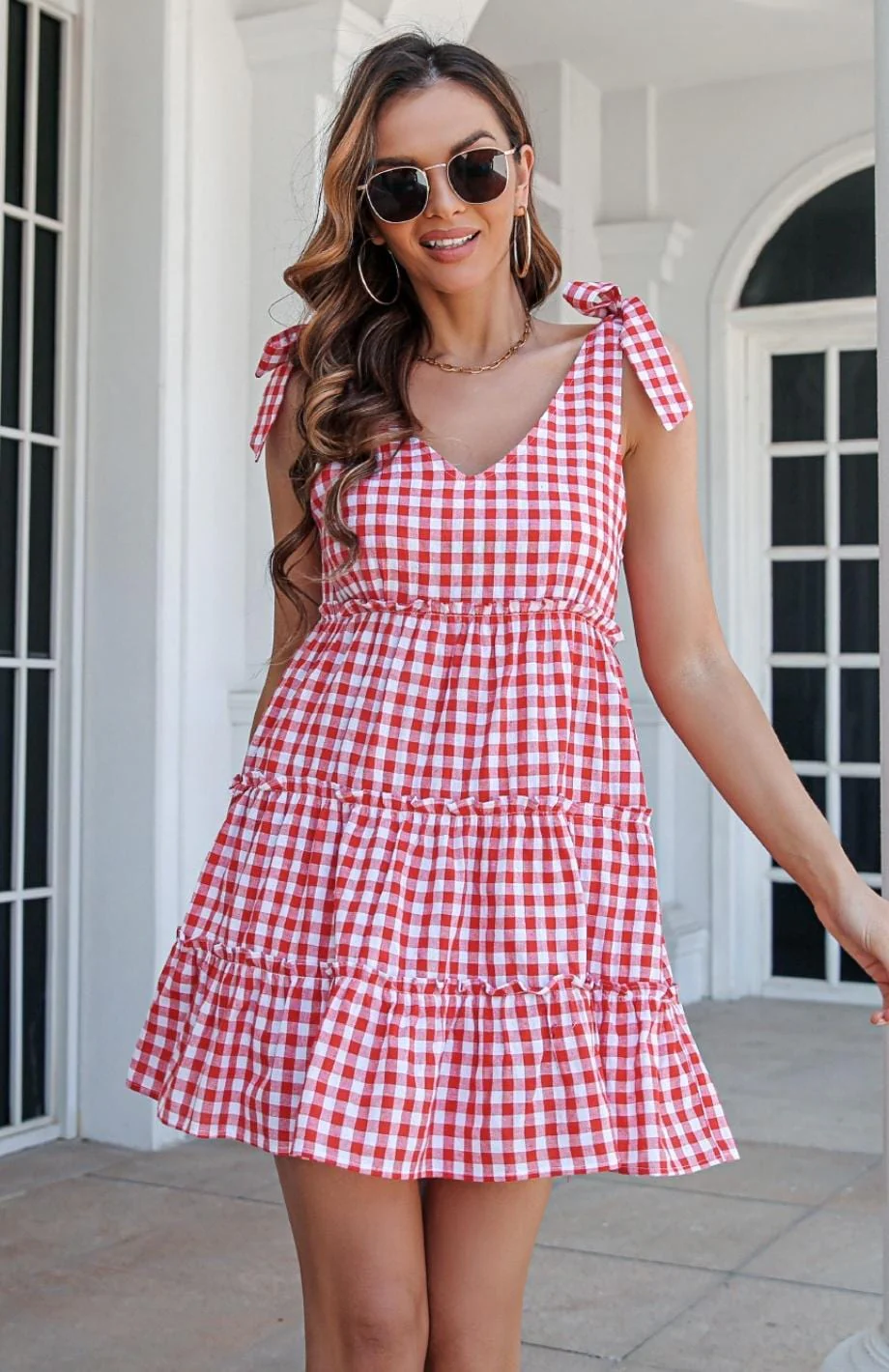 Robe Courte Américaine Vintage Imprimé Bucolique – Image 5