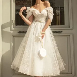 Robe De Mariée Mi Longue Bohème