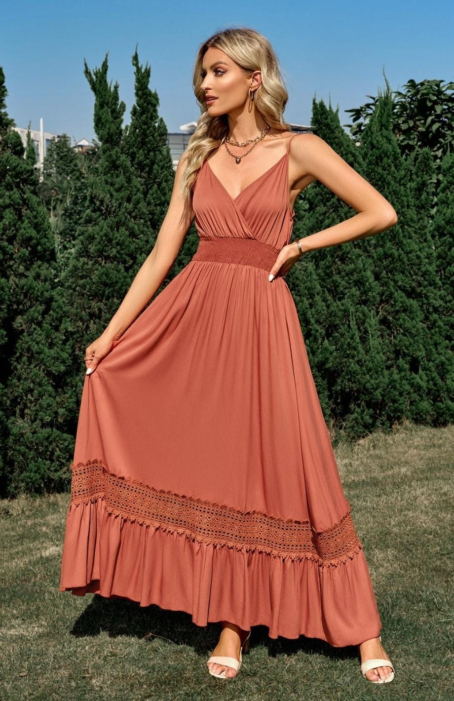 Robe Longue Champêtre Pour Mariage – Image 5