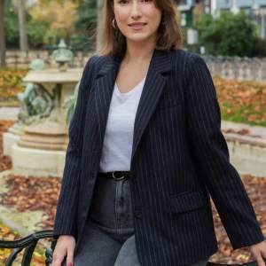 Veste Rosalind - marine rayures tennis